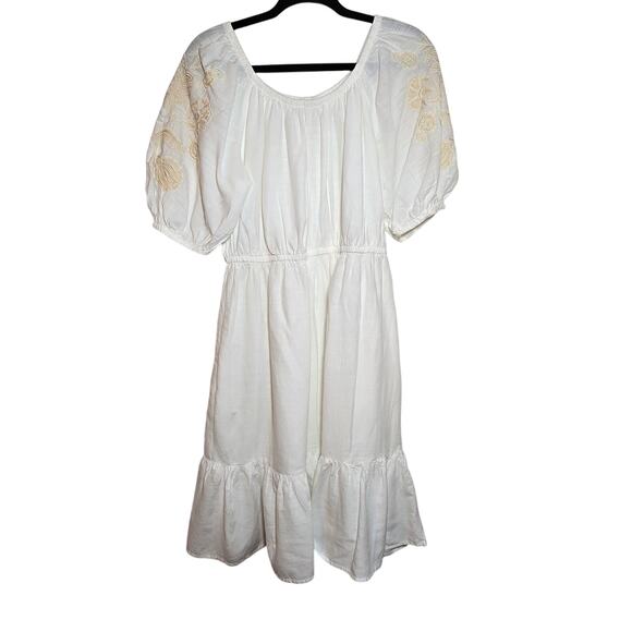 Knox Rose White Midi Dress Peasant-Style 
Boho Feminine Women's Size Medium - Picture 1 of 7